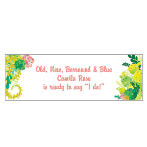 Personalized Small Cactus Wedding Shower Banner (1 Piece(s))