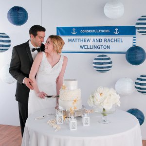 Personalized Small Nautical Wedding Banner (1 Piece(s))