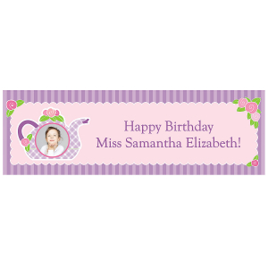 Custom Photo Medium Tea Party Vinyl Banner (1 Piece(s))