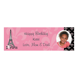 Custom Photo Small Perfectly Paris Vinyl Banner (1 Piece(s))