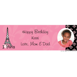 Custom Photo Small Perfectly Paris Vinyl Banner (1 Piece(s))