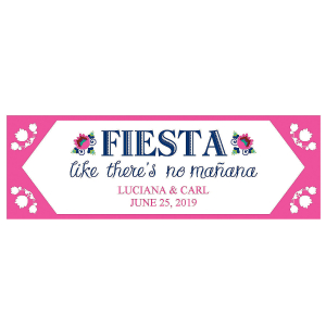 Personalized Small Fiesta Wedding Shower Vinyl Banner (1 Piece(s))