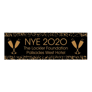 Personalized Small New Year's Eve Vinyl Banner (1 Piece(s))