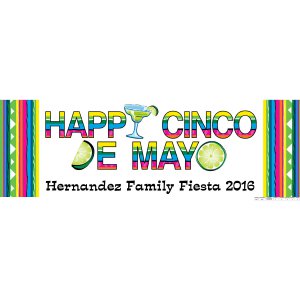 Personalized Medium Happy Cinco De Mayo Vinyl Banner (1 Piece(s))