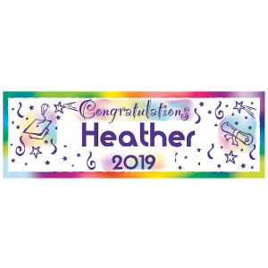 Personalized Small Congratulations Graduation Vinyl Banner (1 Piece(s))