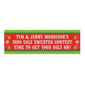 Personalized Small Ugly Sweater Vinyl Banner (1 Piece(s))