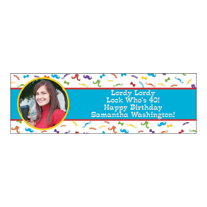 Custom Photo Small Flashy Stache Vinyl Banner (1 Piece(s))