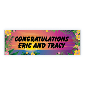 Personalized Medium Sunset Vinyl Banner (1 Piece(s))