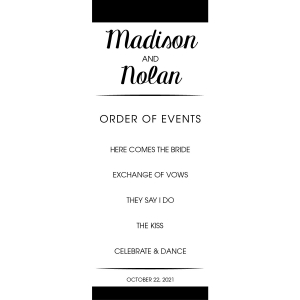 Personalized Simple Wedding Programs (25 Piece(s))