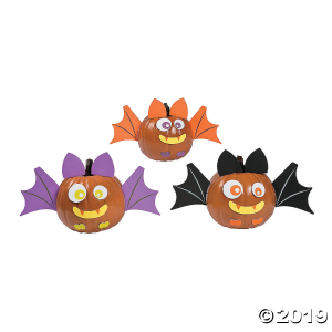 Bat Pumpkin Decorating Craft Kit (Makes 12)