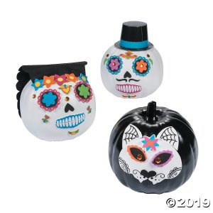 Day of the Dead Pumpkin Decorating Kit (Makes 6)