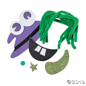 Goofy Witch Pumpkin Decorating Craft Kit (Makes 12)