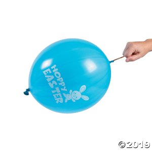 Easter Latex Punch Ball Balloon Assortment (Per Dozen)