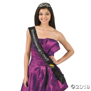 Black Homecoming Court Sash (1 Piece(s))