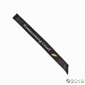 Black Homecoming Court Sash (1 Piece(s))