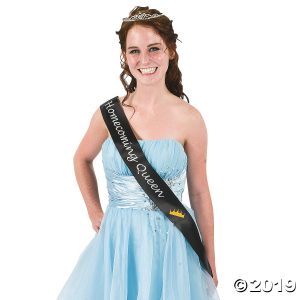 Black Homecoming Queen Sash (1 Piece(s))