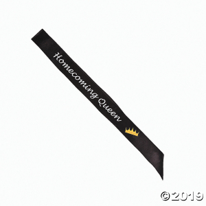 Black Homecoming Queen Sash (1 Piece(s))