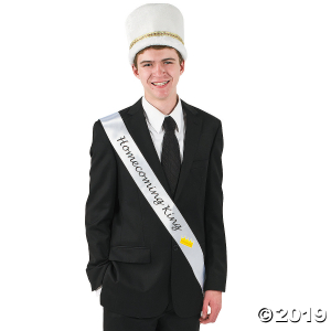 White Homecoming King Sash (1 Piece(s))