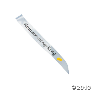 White Homecoming King Sash (1 Piece(s))