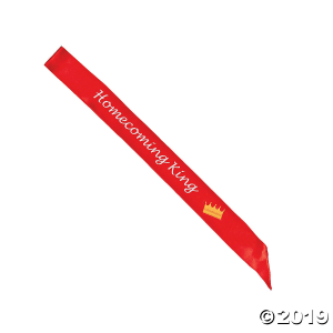 Red Homecoming King Sash (1 Piece(s))