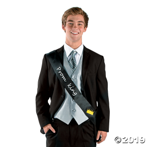 Black Prom King Sash (1 Piece(s))