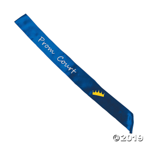 Blue Prom Court Sash (1 Piece(s))