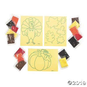 Fall Sand Art Picture Craft Kit (Makes 12)