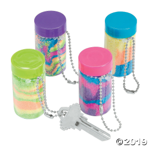 Mini Sand Art Bottle Keychains (Makes 12)