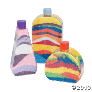 Flat-Sided Sand Art Bottles (Per Dozen)