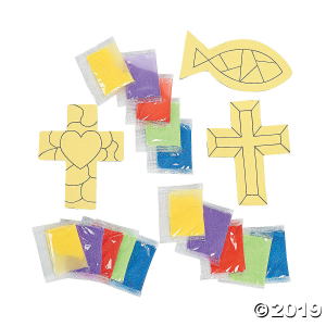 Religious Sand Art Magnet Craft Kit (Makes 12)