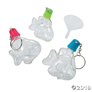 Tropical Fish Sand Art Bottle Key Chains (Makes 12)