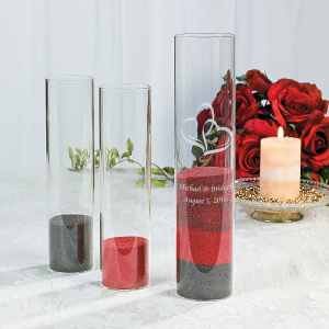 Personalized Two Hearts Unity Sand Ceremony Cylinders (1 Set(s))