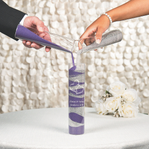 Personalized Two Hearts Unity Sand Ceremony Cylinders (1 Set(s))