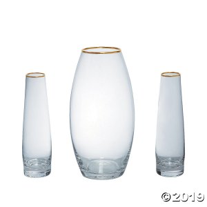 Sand Ceremony Cylinders with Gold Trim (1 Set(s))