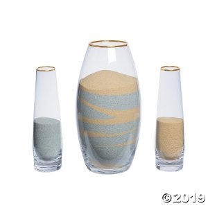 Sand Ceremony Cylinders with Gold Trim (1 Set(s))