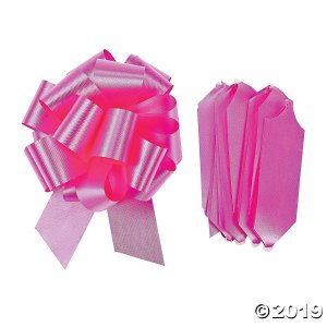 Hot Pink Wedding Pull Bows (Per Dozen)