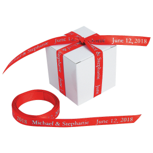 Red Personalized Ribbon - 3/8 (1 Roll(s))