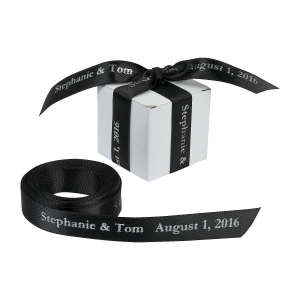 Black Personalized Ribbon - 5/8 (1 Roll(s))