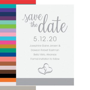 Personalized Two Hearts Save the Date Cards (25 Piece(s))