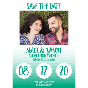 Custom Photo Scratch 'N Reveal Save-the-Date Cards (25 Piece(s))