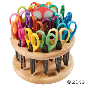 Kraft Edgers® Scissors with Hardwood Rack 18-Piece (1 Set(s))