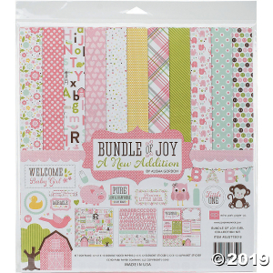 Echo Park Collection Kit 12"X12"-Bundle Of Joy/A New Addition - Baby Girl (12 Sheet(s))