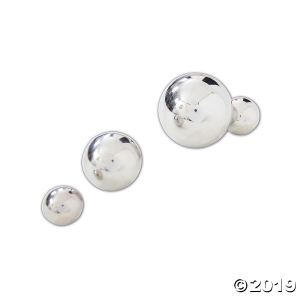 Sensory Reflective Balls - Silver, Qty 4 (1 Set(s))