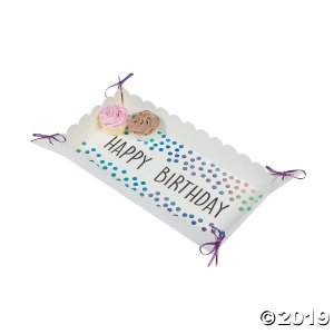 Iridescent Happy Birthday Food Trays (2 Piece(s))