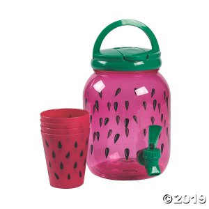Watermelon Drink Dispenser with Cups (1 Set(s))