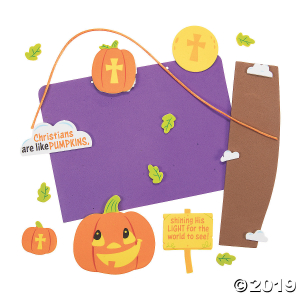 Christians Are Like Pumpkins Sign Craft Kit (Makes 12)