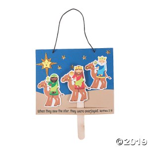 The Wise Men Followed the Star Sign Pop-Up Craft Kit (Makes 12)