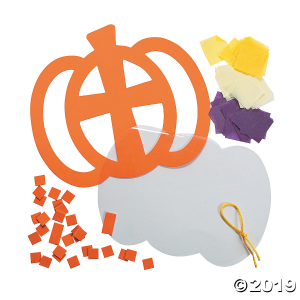 Christian Pumpkin Tissue Paper Sign Craft Kit (Makes 12)