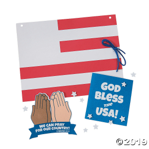 Patriotic Prayer Sign Craft Kit (Makes 12)
