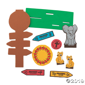 African Safari VBS 3D Directional Stand-Up Craft Kit (Makes 12)